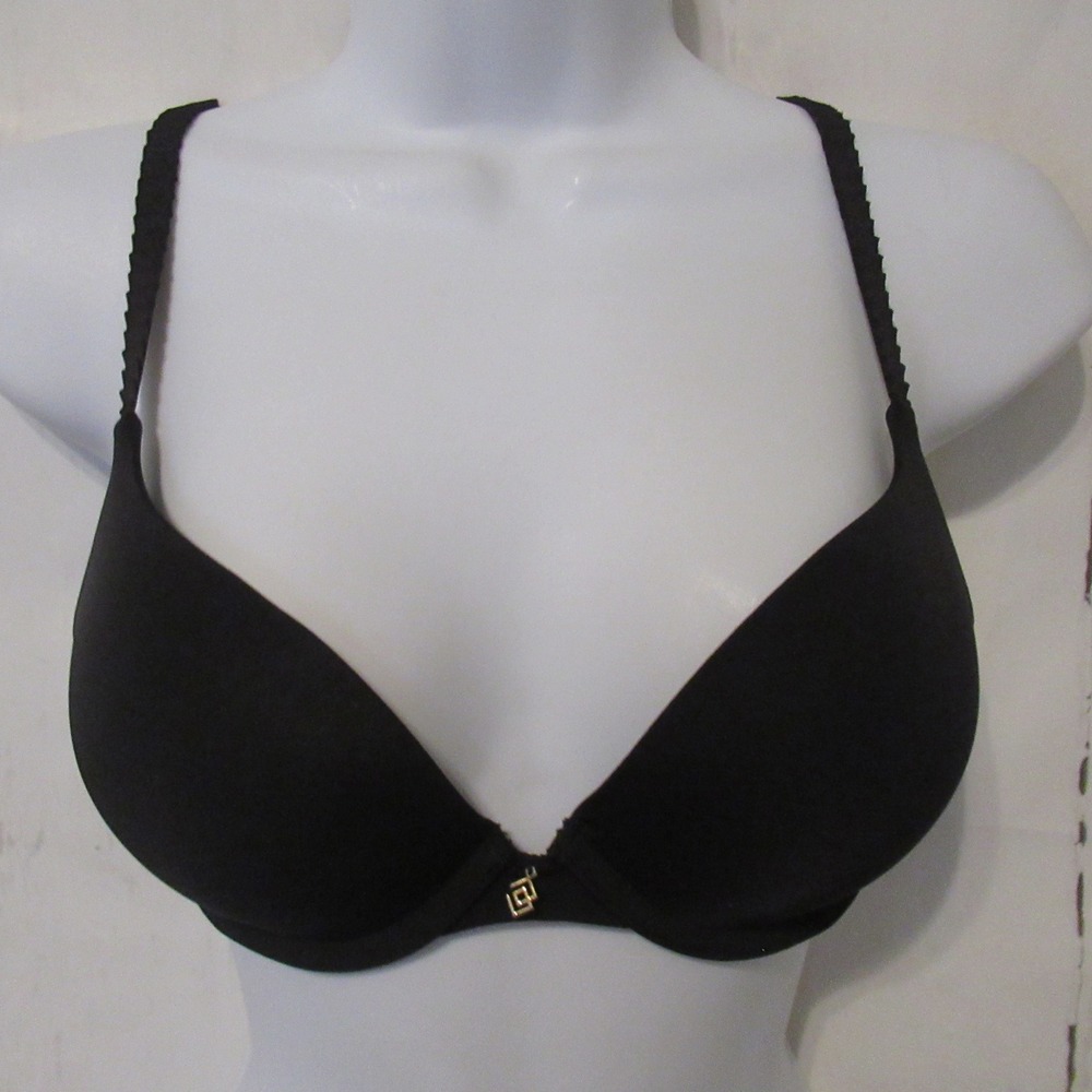 Third Love Bra 32C 24/7 Black Memory Foam Push Up Underwire Back Closure